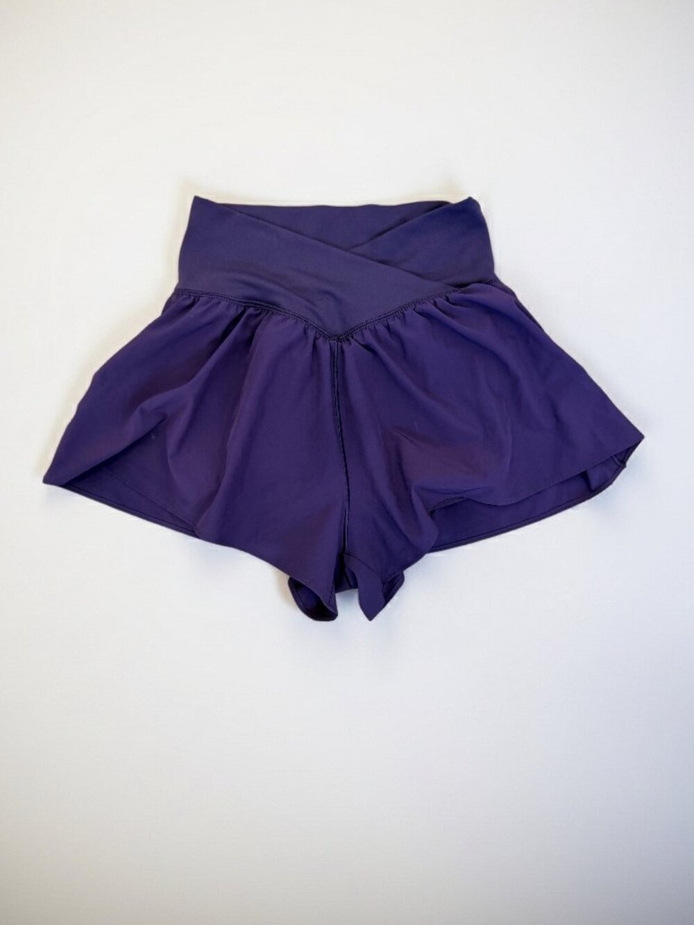 Aerie OFFLINE Real Me Crossover Flowy Running Skort Shorts Deep Purple XS